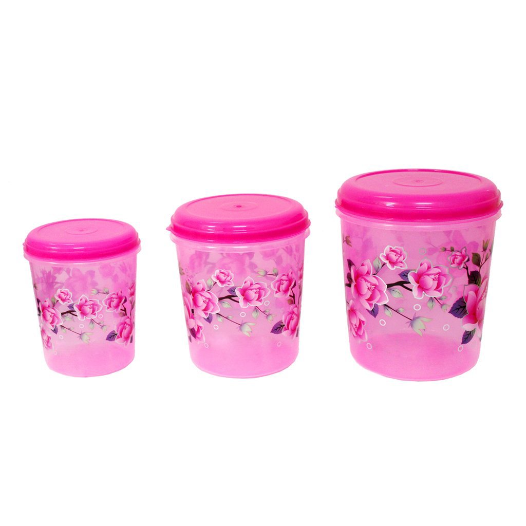 3684 Food Storage Containers Kitchen Containers for Storage Set 1000 ml, 2000ml, 3000 ml (Set of 3) (multicoloured) - SkyShopy 3684 Food Storage Containers Kitchen Containers for Storage Set 1000 ml, 2000ml, 3000 ml (Set of 3) (multicoloured) - SkyShopy